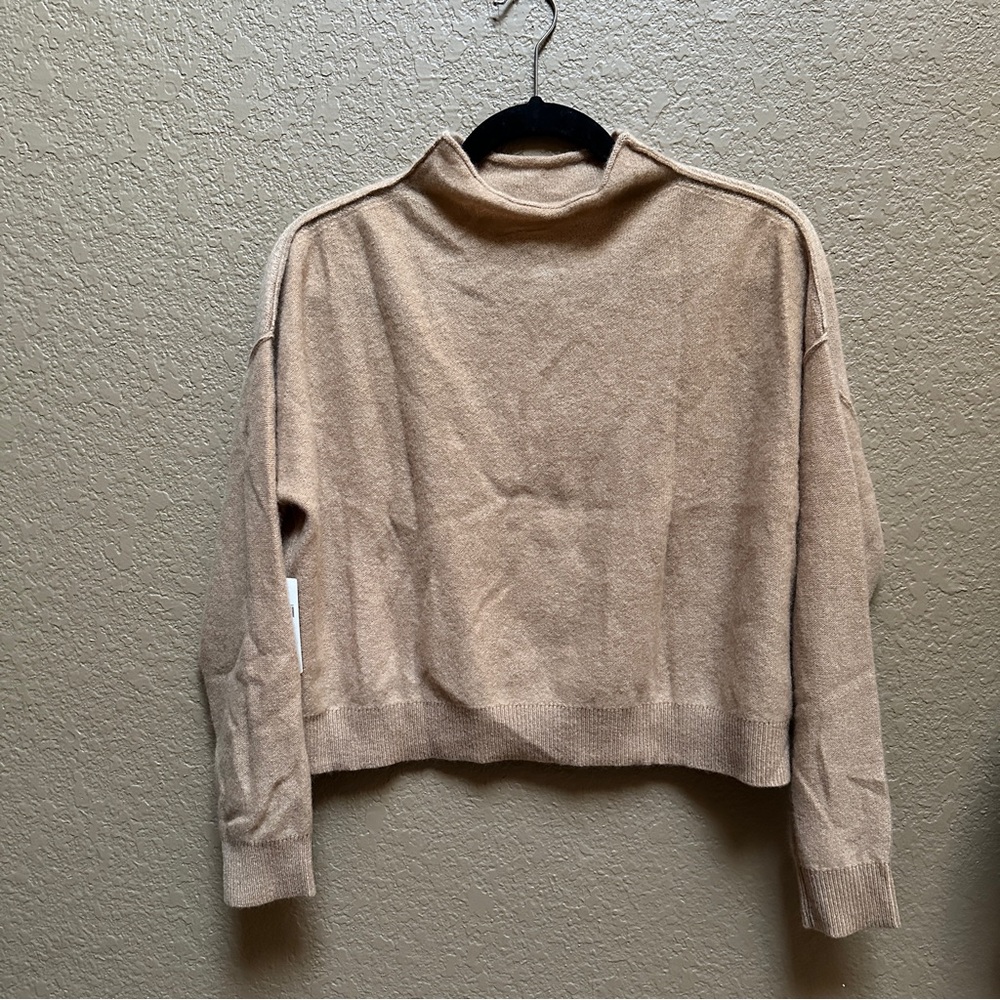 Pilcro Tan cashmere Cowl Neck Sweater